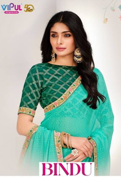 Bindu By Vipul Fancy Chiffon Saree Collection